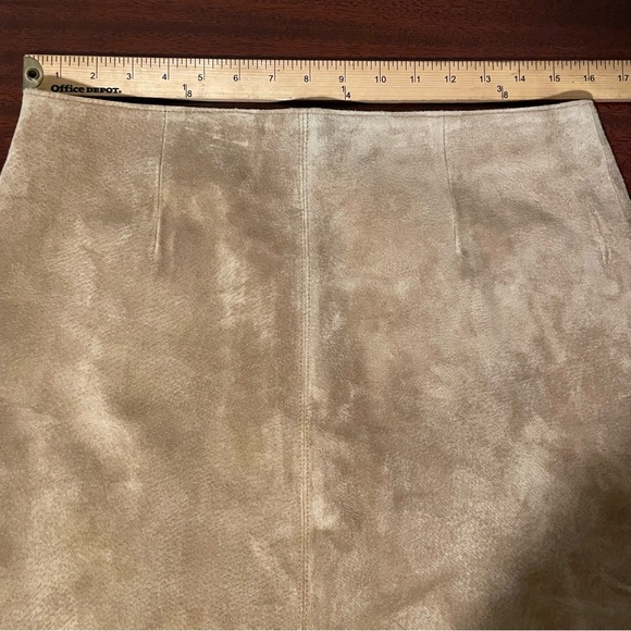 Eddie Bauer Vintage Suede Genuine Leather Tan Maxi Skirt Size 12 - Picture 12 of 15